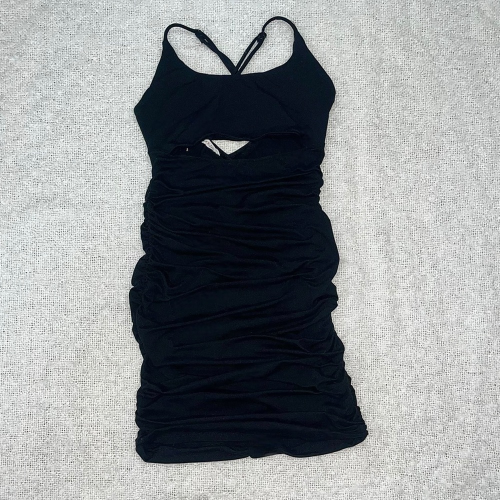 Black bodycon mini dress